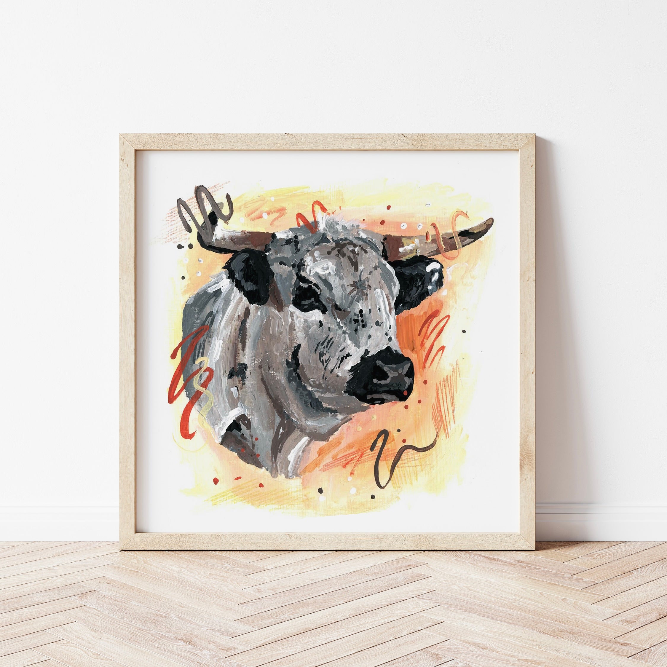 White Park Cow Fine Art Print