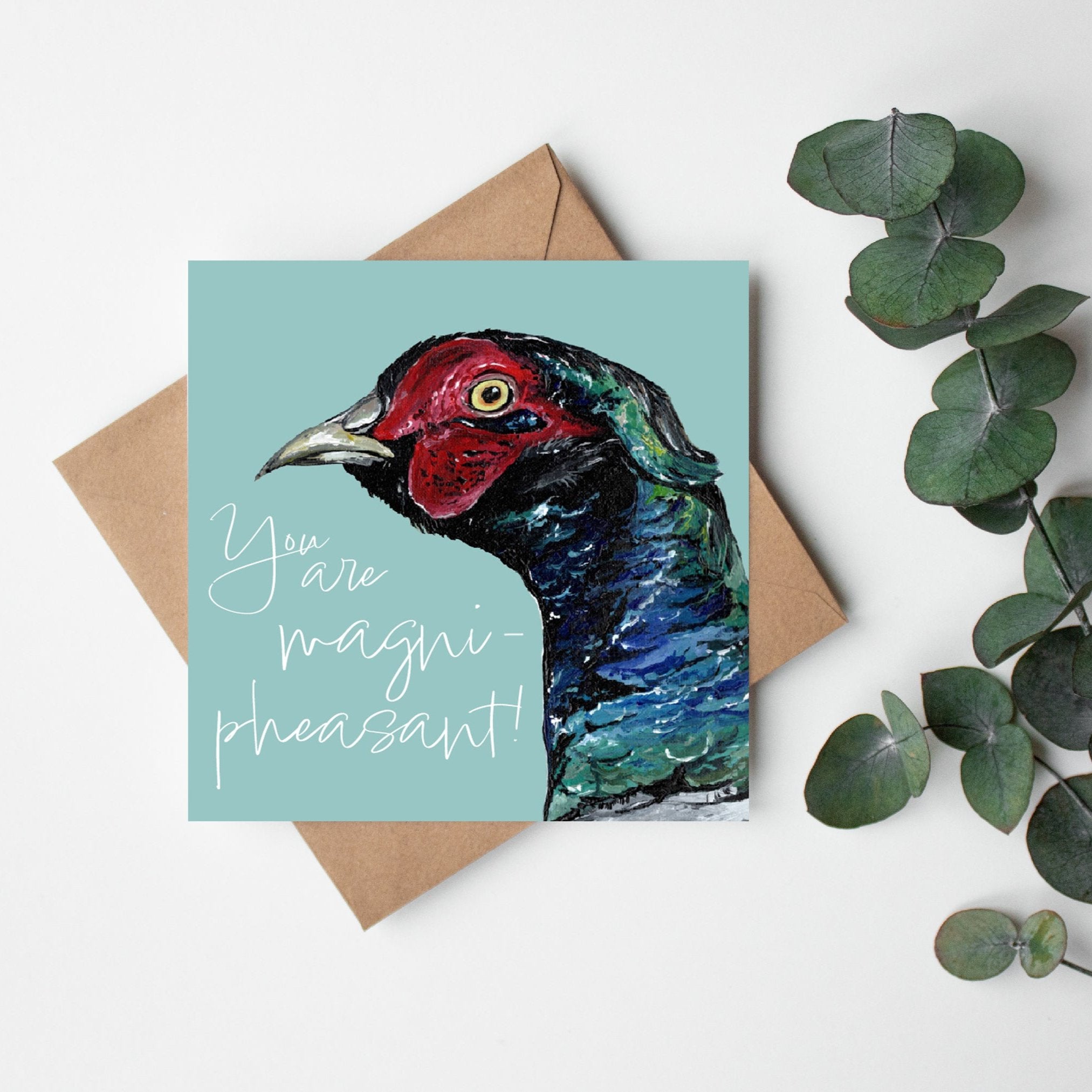 Magni-Pheasant Greeting Card