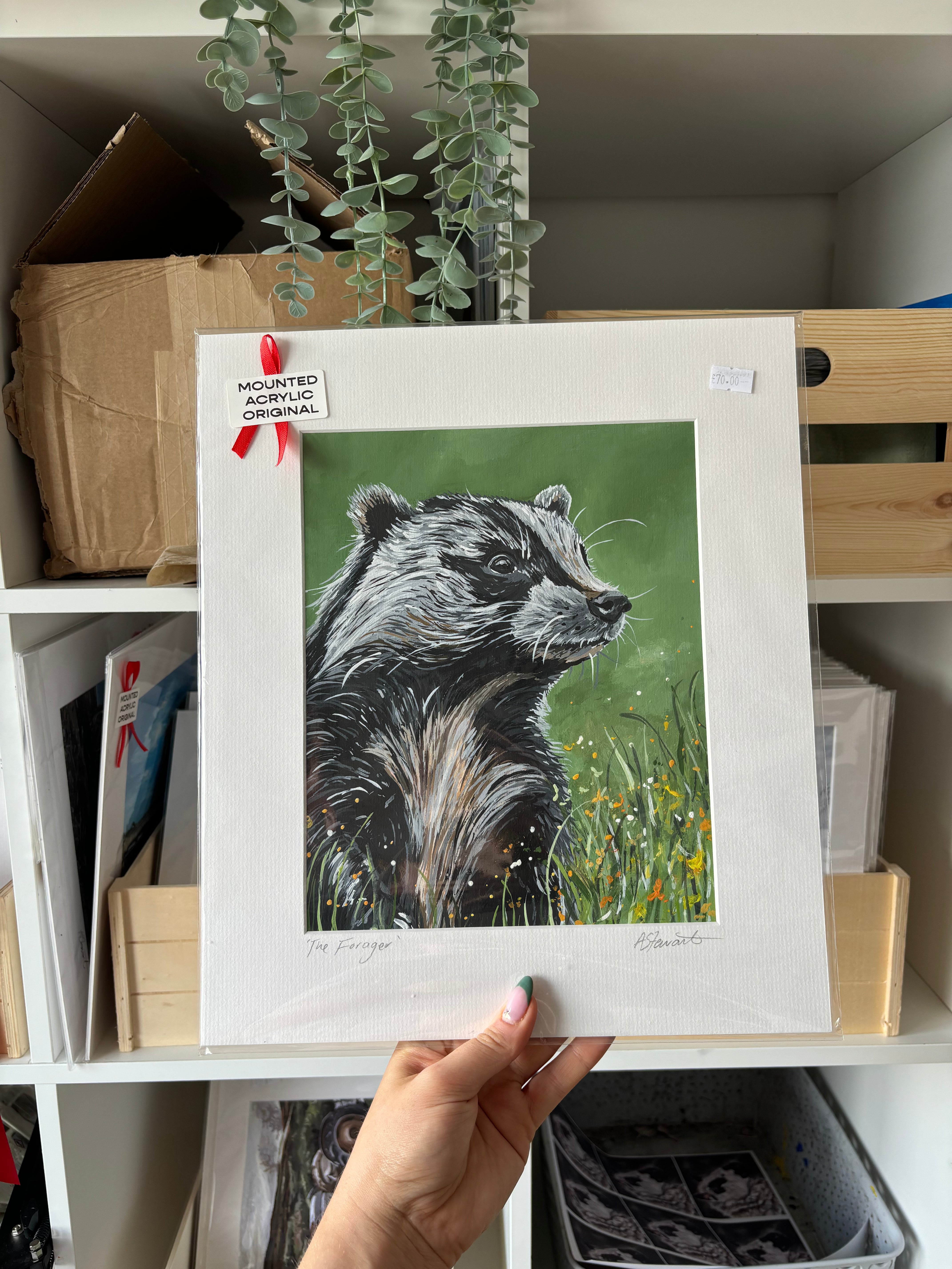 Badger Original Acrylic Painting