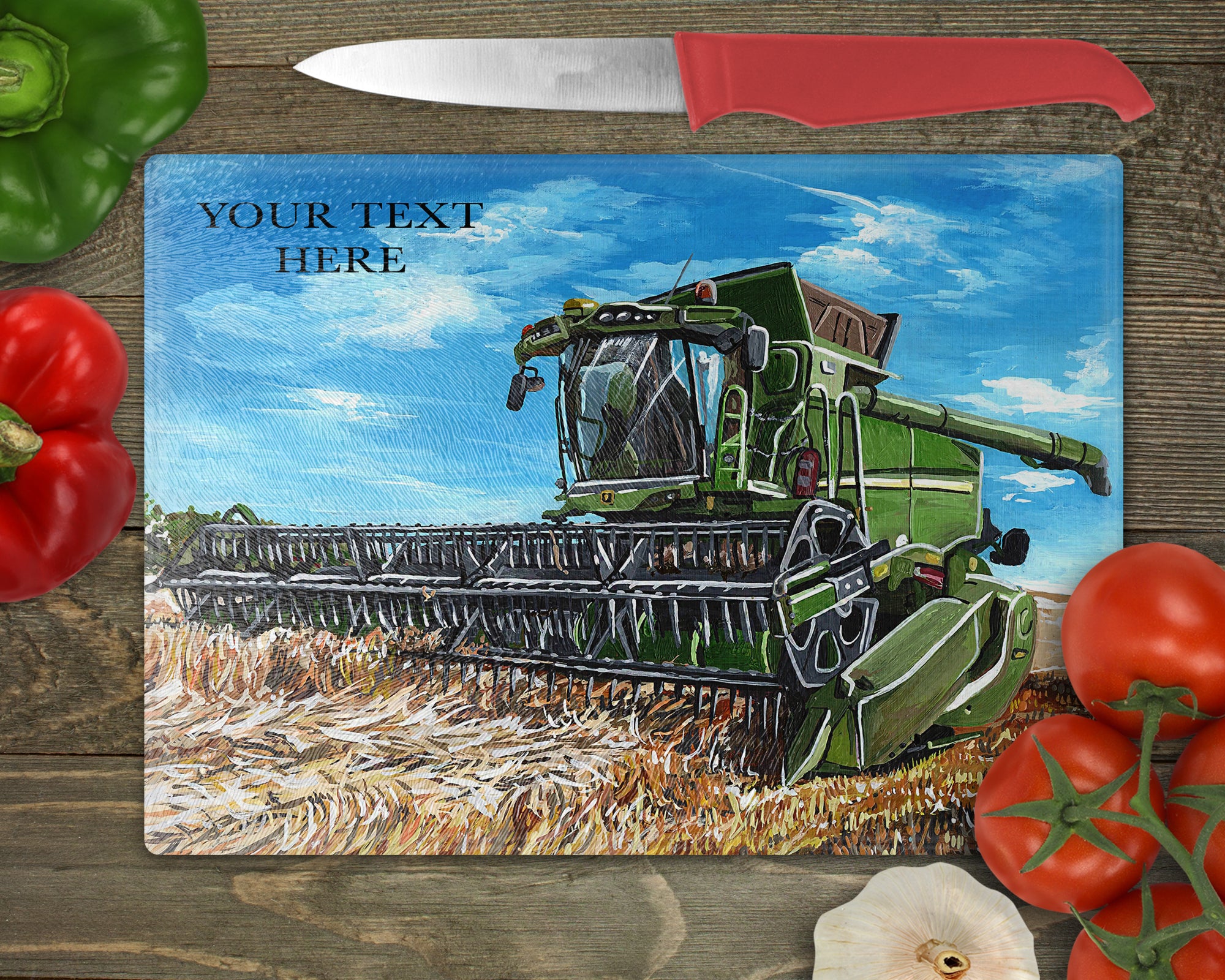 John Deere Combine Glass Worktop Saver