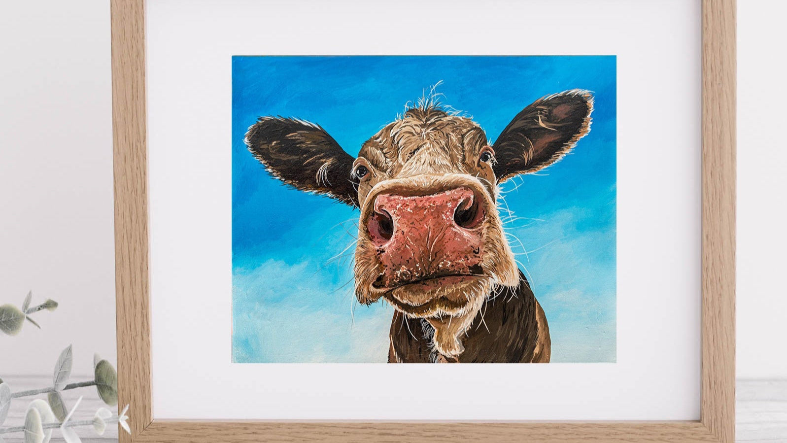 ‘Elsie’ Cow Fine Art Mounted Print