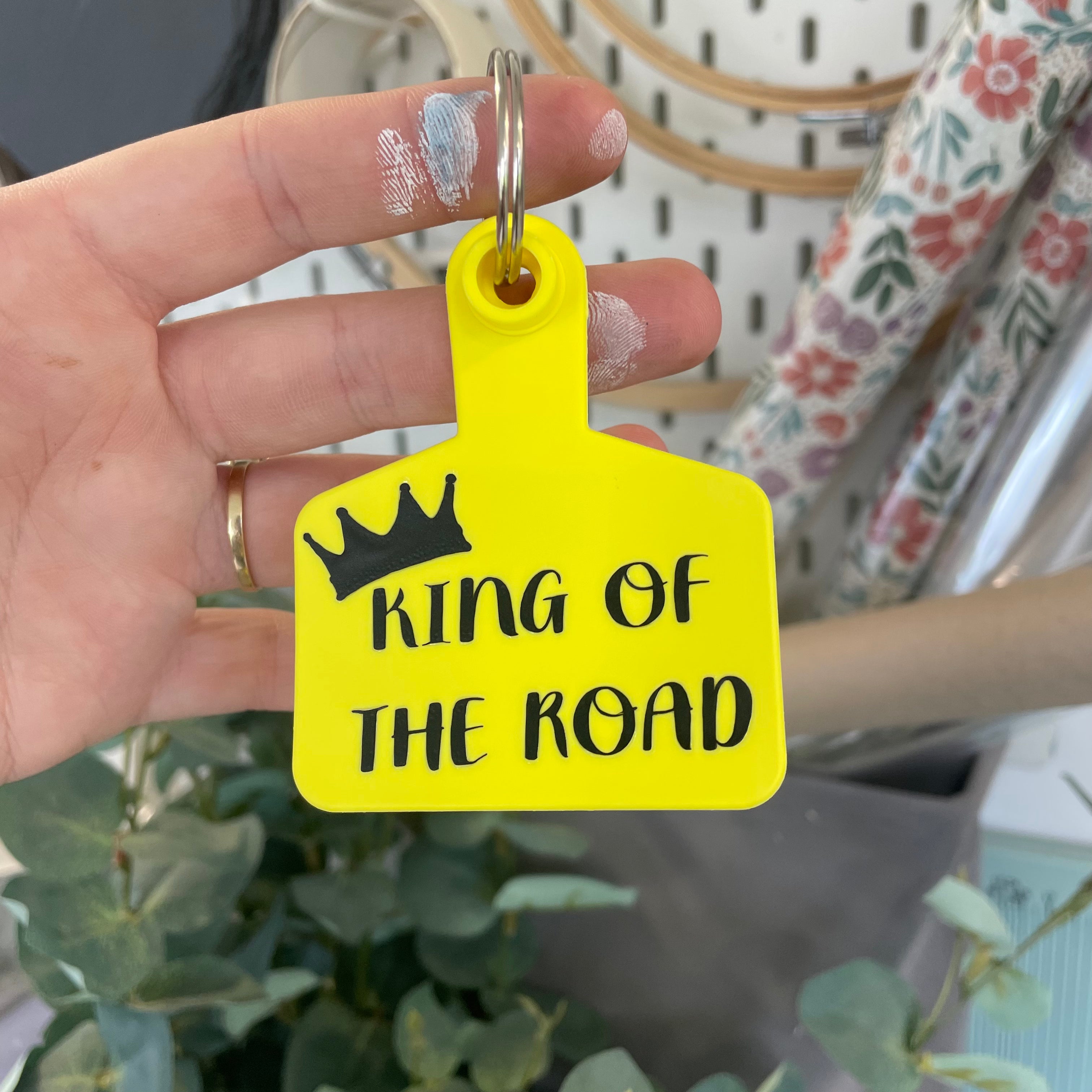 ‘King of the road.’ Cattle Tag Keyring
