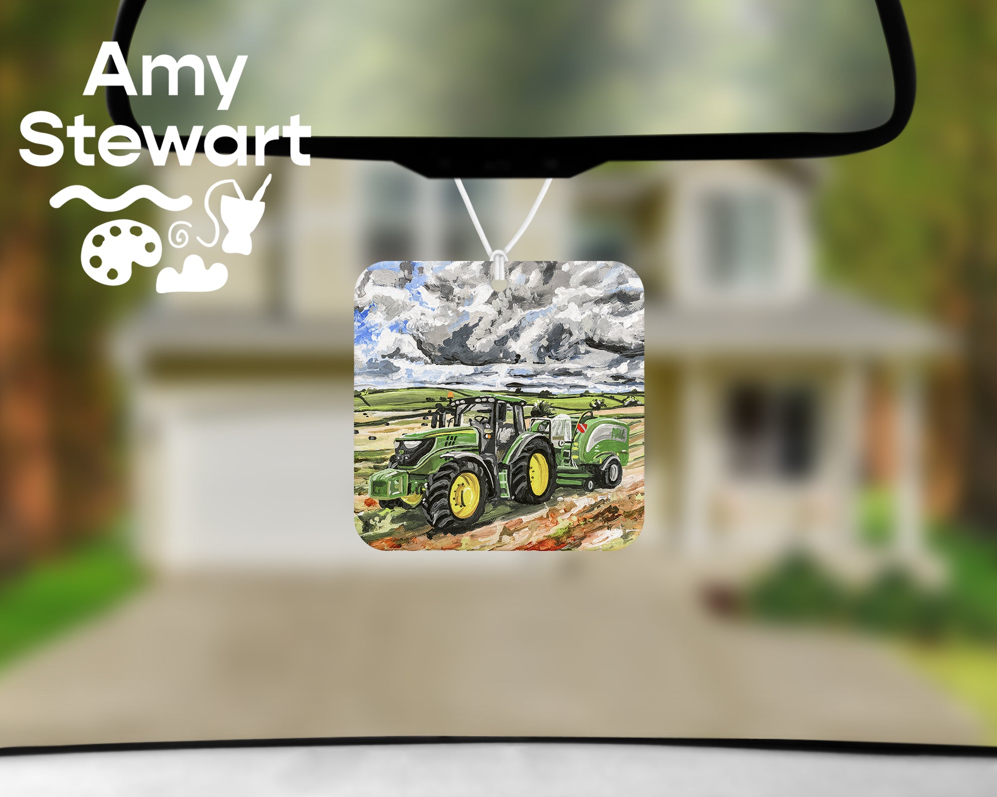 John Deere and Baler Air Freshener