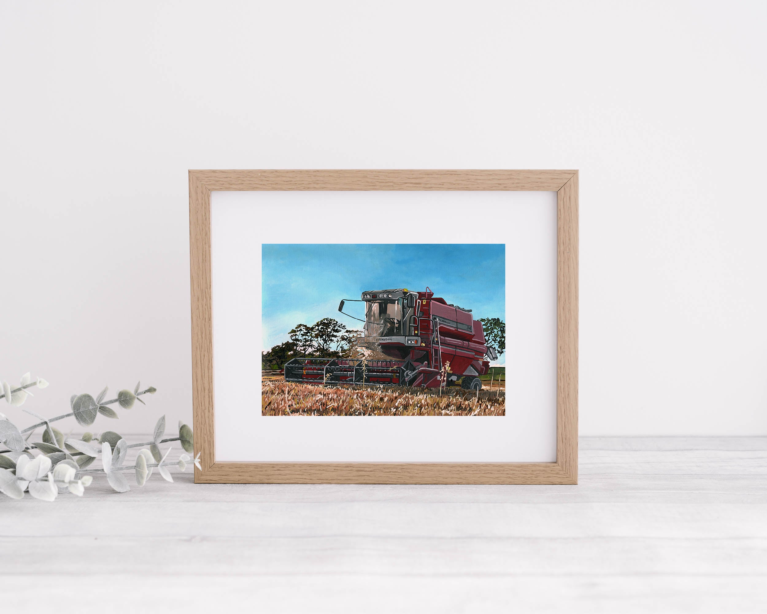 Massey Ferguson Combine Harvester Fine Art Print