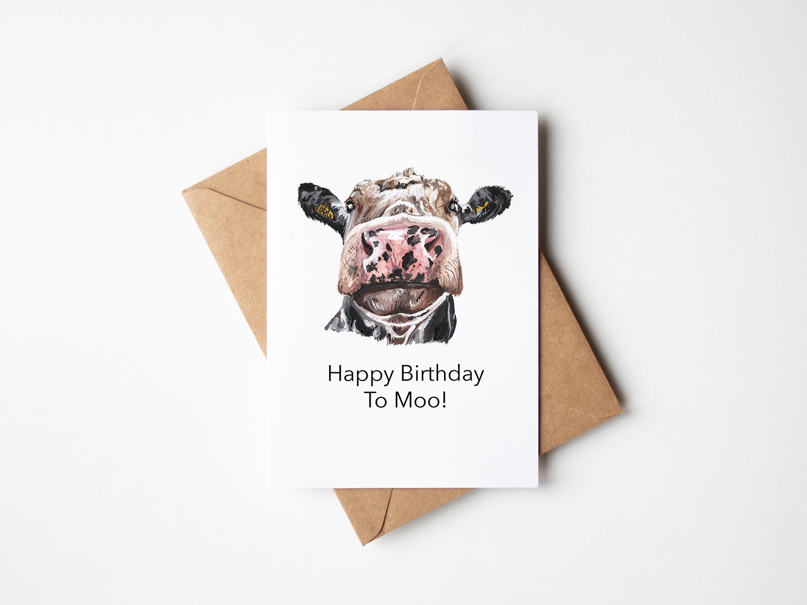 A6 Cow Greeting Card