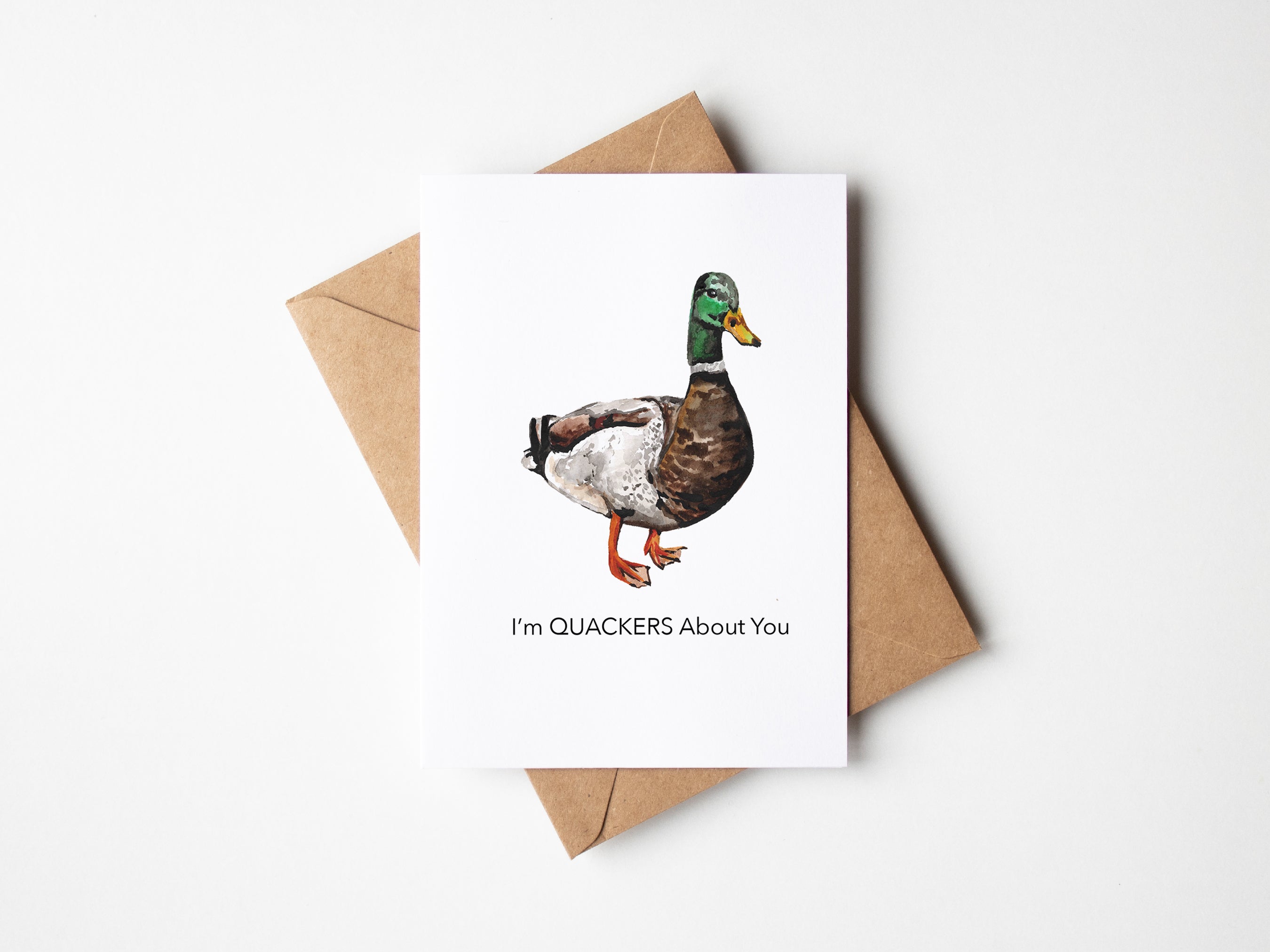 A6 Valentine's Day Duck Card
